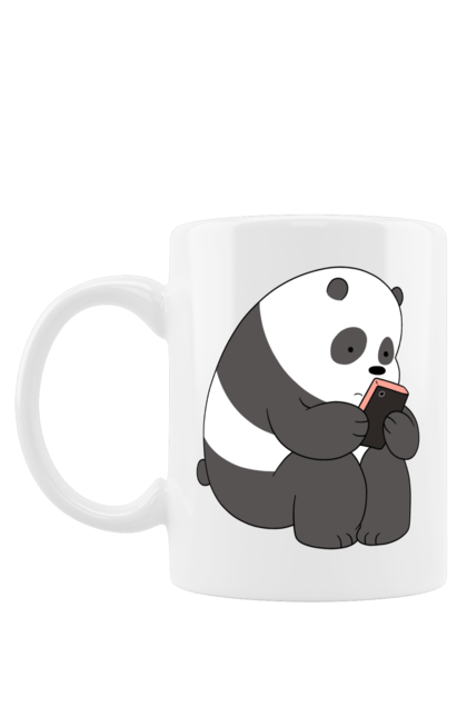 Чашка з принтом "Панда". Panda, медведь, мишка, панда. ART принт на футболках