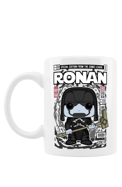 Чашка з принтом "Ronan". Tanos, галактика, дивуватися, евангерс, комікси, опікуни, охоронці галактики, ронан. Funkotee
