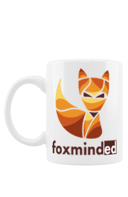 Чашка з принтом "Logo FoxmindEd". Foxminded, лиса, логотип. Магазин фірмового мерчу компанії FoxmindEd