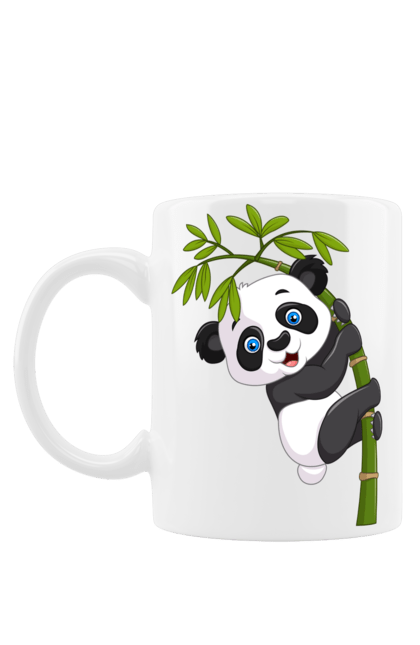 Чашка з принтом "Веселий панда арт". Ведмідь, веселий панда арт, панда, панда арт. ART принт на футболках