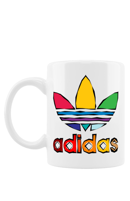 Чашка з принтом "Adidas". Adidas, адідас, бренд, одяг, спорт, торговий знак, фірма. futbolka.stylus.ua