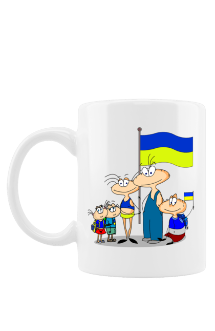 Чашка з принтом "Україна давай". Масяня, нас багато, разом, україна. ☾ Baby_Raccoon ♡