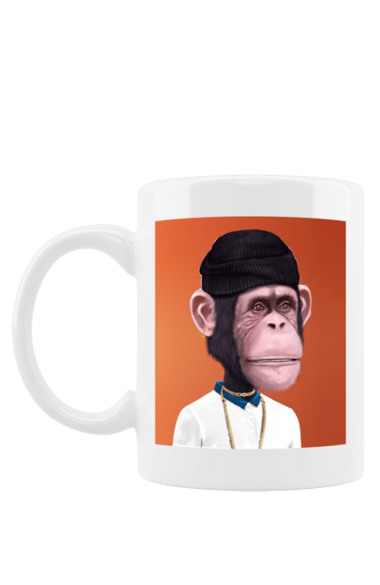 Чашка з принтом "Мавпочка 4". Nft, персонаж, принти, ручне малювання, футболки. CustomPrint.market