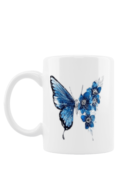 Чашка з принтом "Яскравий метелик". Купити, метелик, мода, новинка, яскрава. CustomPrint.market