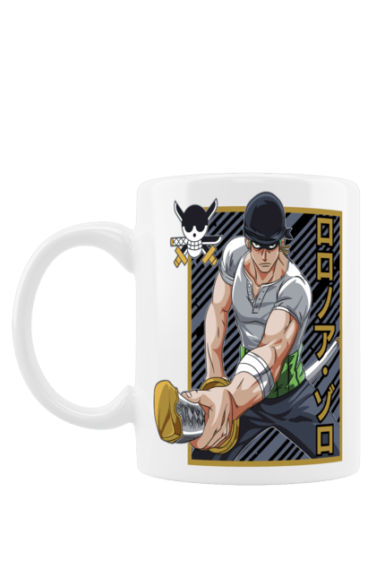 Чашка з принтом "Ван Піс Зоро". One piece, roronoa zoro, аніме, ван пис, ван піс, зоро, манга, ророноа зоро, фехтувальник. futbolka.stylus.ua