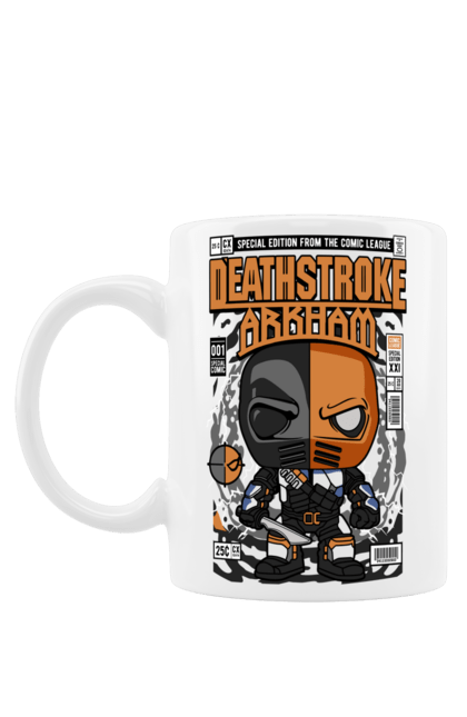 Чашка з принтом "Death Stroke". Без масок, бетмен, жартівник, кажан, комікси, комікси dc, людина, смертельний удар, темний король. Funkotee