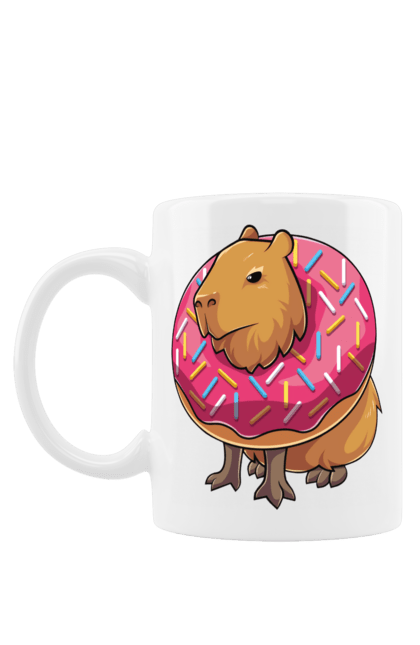 Чашка з принтом "Капібара". Capybara, капибара, капібара, копибара, копіпара, пончик. futbolka.stylus.ua