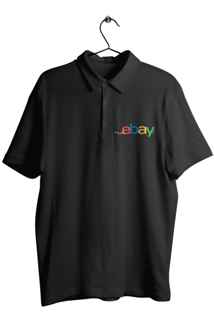 Поло чоловіче з принтом "Запрошення до маркетплейсу". Ebay, бренд, вимова, гумор, ебай, ебей, ібей, лого, маркетплейс, написання. KRUTO.  Магазин популярних футболок
