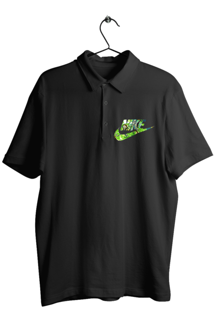 Поло чоловіче з принтом "Nike (Rick end Morty)". Air max, just do it, new, nike, rick end morty. CustomPrint.market