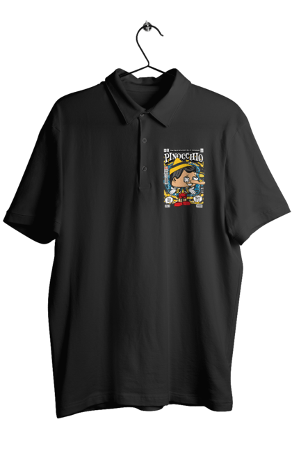 Поло чоловіче з принтом "Pinnochio". Дісней, пінокіо, плівка. Funkotee