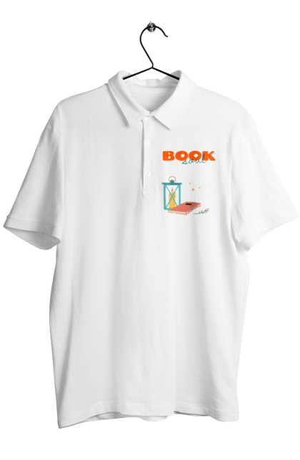 Поло чоловіче з принтом "Книжкова душа". Душа, книги, книголюб, книголюбка, книжки, магія, світло, яскравий. ART принт на футболках