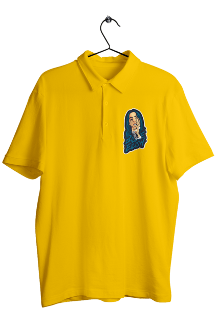 Поло чоловіче з принтом "Billie Eilish". Активістка, біллі айліш, мизукант, права, співачка, тварини. CustomPrint.market