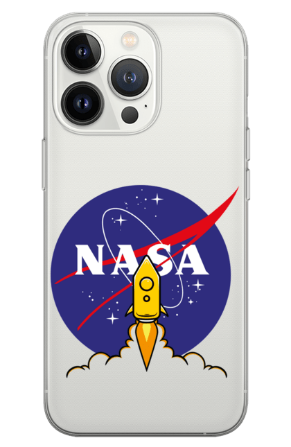 Чохол для телефону з принтом "NASA". Авіація, астронавтика, дослідження, космічний, космонавтика, космос, наука, повітроплавання, політ, ракета, сша, технології. CustomPrint.market