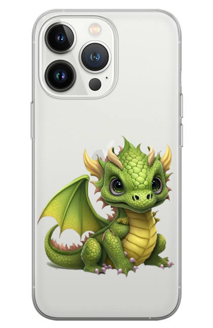 Чохол для телефону з принтом "Зелений Дракон". 2024, дракон, зелений, новий рік. futbolka.stylus.ua