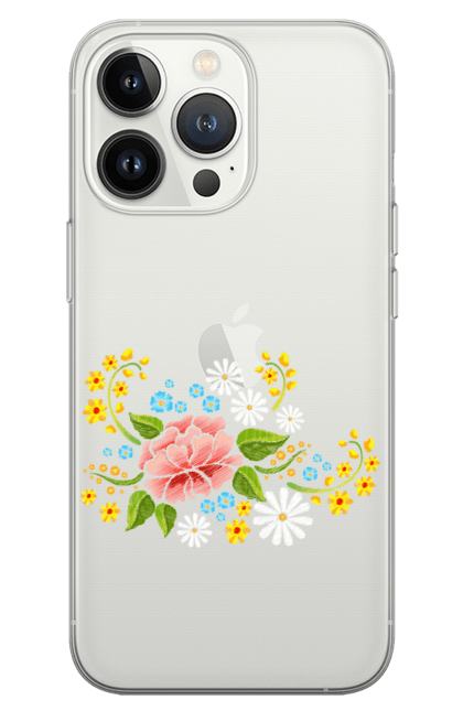 Чохол для телефону з принтом "Вишита квітка". Вишивка, квітка, розпис, україна. CustomPrint.market