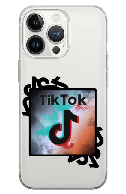 Чохол для телефону з принтом "Тік Ток". Tik tok, тик ток, тик ток логотип, тикток, тік ток, тікток. CustomPrint.market