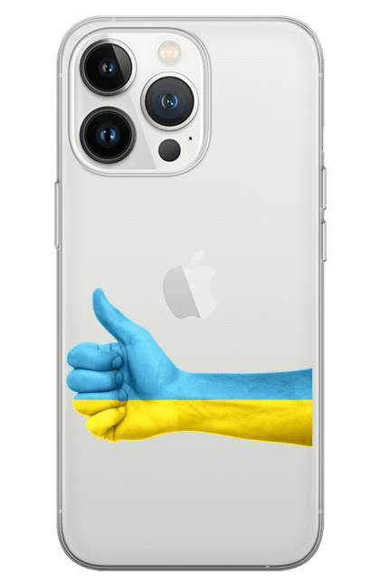 Чохол для телефону з принтом "Like". Like, ua, жовтий, рука, синий, україна. CustomPrint.market