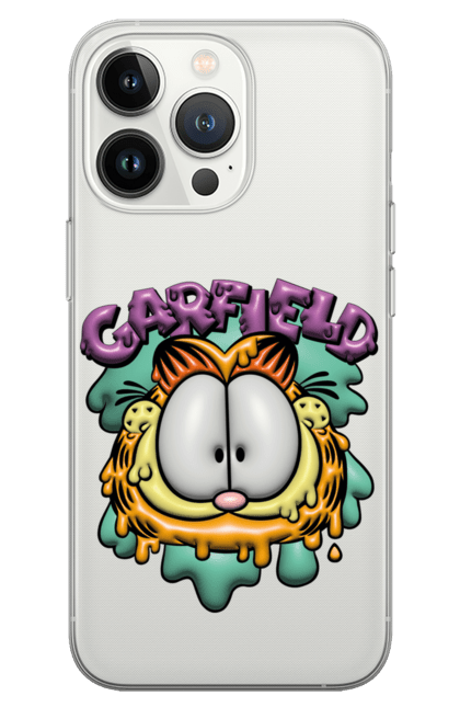 Чохол для телефону з принтом "3D Гарфілд". 3d print, гарфілд, губка боб, мульсеріал, персонажі. CustomPrint.market