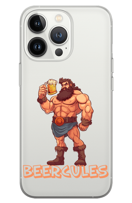 Чохол для телефону з принтом "Beercules". Геркулес, день пива, з пивом, любителю пива, пивас, пивний, пиво, пивозавр, пивоман. futbolka.stylus.ua