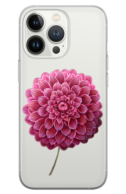 Чохол для телефону з принтом "Рожева, велика квітка". Букет, весна, квіти, квітка, рожева квітка. CustomPrint.market