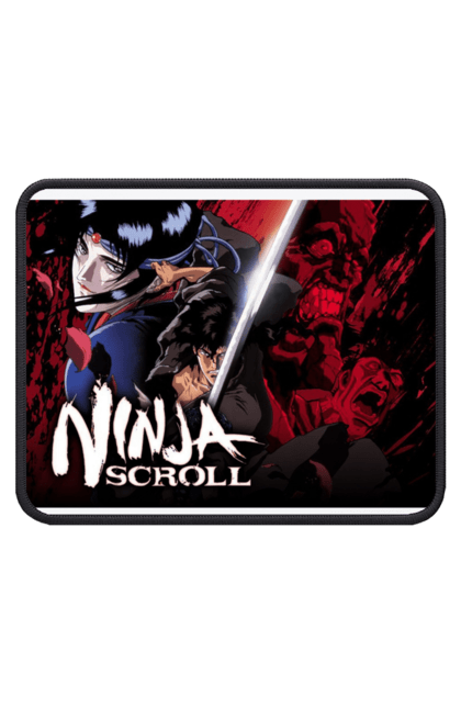 Килимок для миші з принтом "Манускрипт ніндзя (Ninja Scroll)". Аніме, драма, манускрипт ніндзя, самурай, фільм. futbolka.stylus.ua