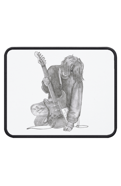 Килимок для миші з принтом "Курт Кобейн". Cobain, kurt, kurt cobain, nirvana, гурт, кобейн, курт, курт кобейн, музика, нірвана. futbolka.stylus.ua