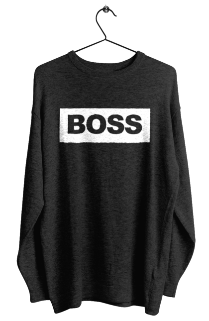 Світшот жіночий з принтом "Boss". Босс, головний, господар, директор, шеф. ART принт на футболках