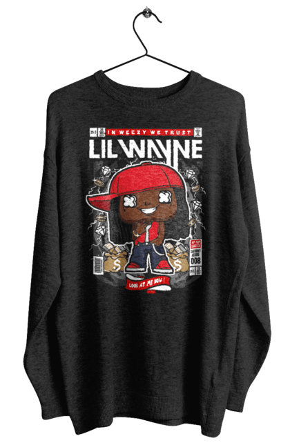 Світшот жіночий з принтом "Lil Wayne". Lil, вейн, ліл вейн, музика, реп, реп футболка. Funkotee