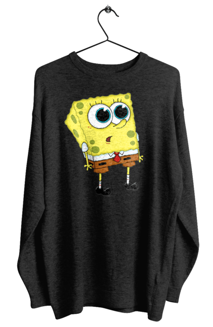 Світшот жіночий з принтом "Губка Боб". Spongebob, бікіні боттом, губка боб, крабсбургер, мультфільм. futbolka.stylus.ua