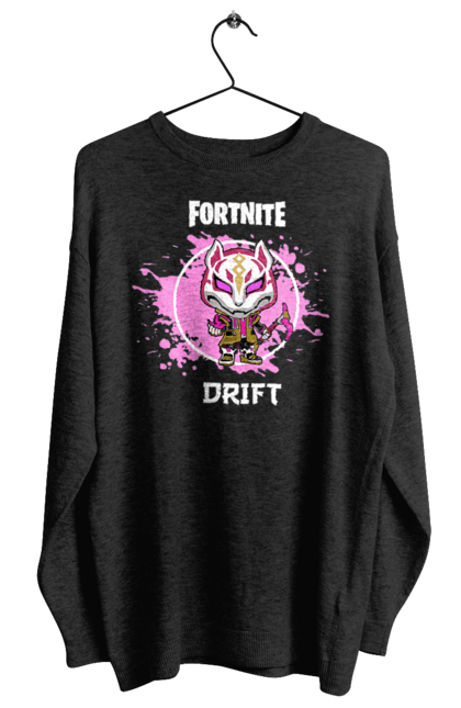 Світшот жіночий з принтом "Фортнайт Дріфт". Drift, epic games, fortnite, rpg, гра, дріфт, симулятор, фортнайт, шутер. CustomPrint.market