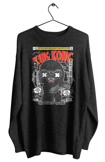 Світшот жіночий з принтом "King Kong". Кінг конг, конг, король, плівка, тварина. Funkotee