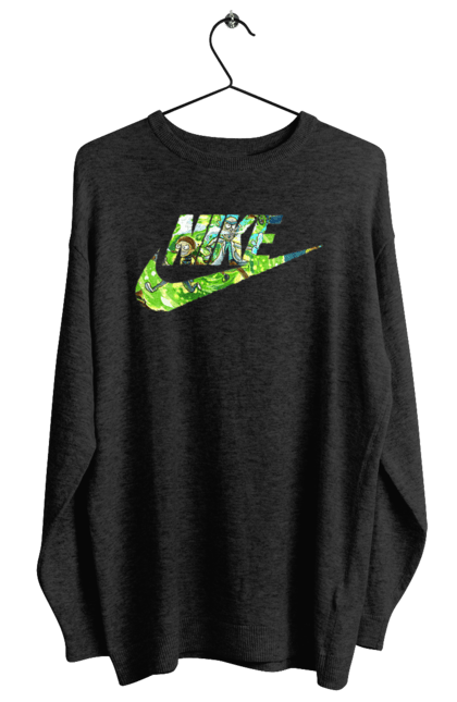 Світшот жіночий з принтом "Nike (Rick end Morty)". Air max, just do it, new, nike, rick end morty. CustomPrint.market