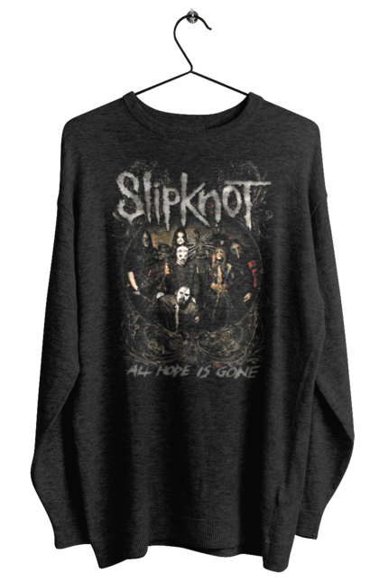 Світшот жіночий з принтом "Slipknot". Slipknot, група, музика, ню-метал, спід метал, хард рок, хеві метал. CustomPrint.market