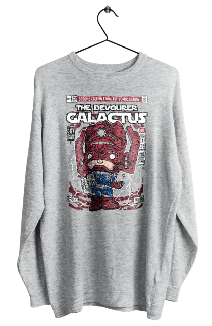 Світшот жіночий з принтом "Galactus". Галактус, дивуватися, комікси, простір. Funkotee