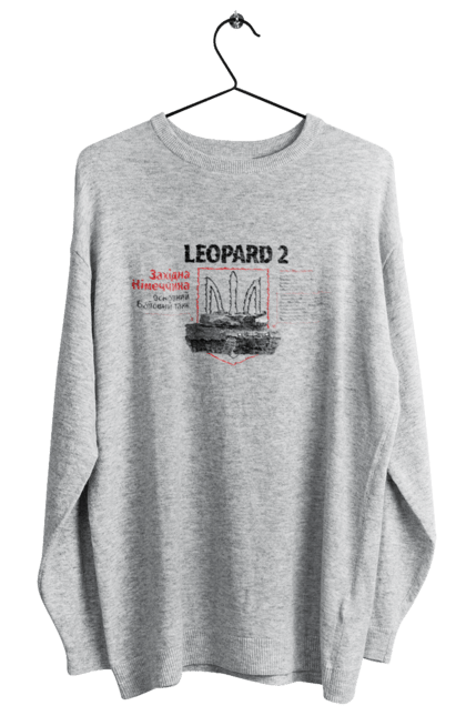 Світшот жіночий з принтом "Leopard 2". Leopard 2, залужний, зброя, танк. CustomPrint.market