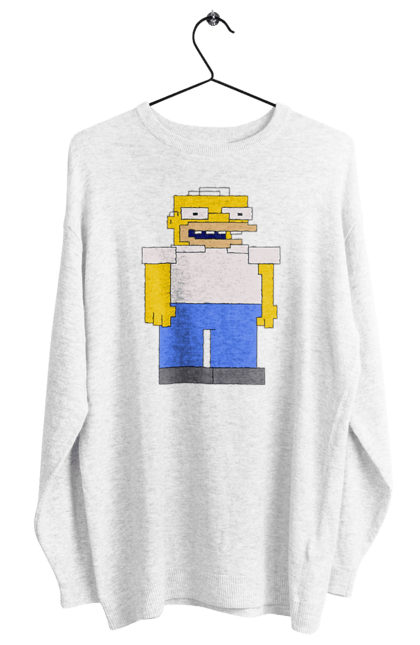 Світшот жіночий з принтом "Симпсоны (2)". Bart, gomer, lisa, simpsons, барт, гомер, лиза, мегги, морж, симпсоны, симсоны. CustomPrint.market