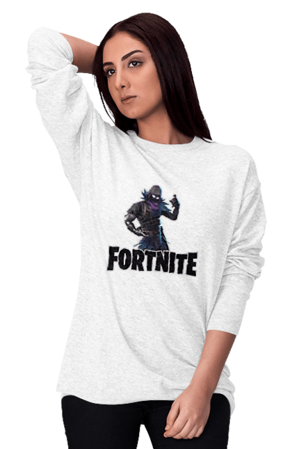 Світшот жіночий з принтом "Fortnite 3". Fortnite, гра, дитяча, игра, ігри, персонаж. CustomPrint.market