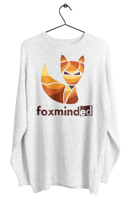 Світшот жіночий з принтом "Logo FoxmindEd". Foxminded, лиса, логотип. Магазин фірмового мерчу компанії FoxmindEd