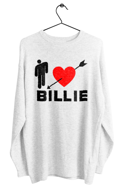 Світшот жіночий з принтом "Біллі Айліш". Біллі айліш, логотип біллі айліш, принт біллі айліш, співачка біллі айліш. futbolka.stylus.ua