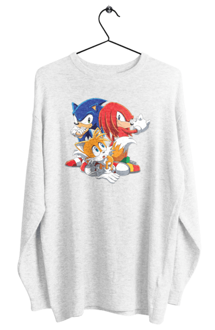 Світшот жіночий з принтом "СОНИК". Game, sega, shadow, shadow the hedgehog, sonic, sonic the hedgehog, sonic x, ежик, игра, монетки, сега, соник, шедов. CustomPrint.market