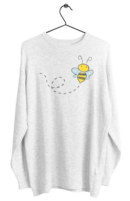Світшот жіночий з принтом "Бджілка метелик". Бджілка, дитяча, дівчинка, метелик, футболка. CustomPrint.market
