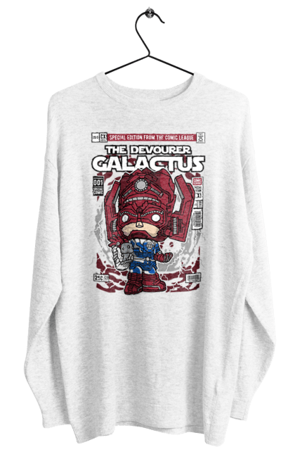 Світшот жіночий з принтом "Galactus". Галактус, дивуватися, комікси, простір. Funkotee