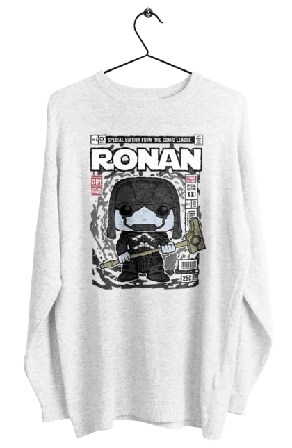 Світшот жіночий з принтом "Ronan". Tanos, галактика, дивуватися, евангерс, комікси, опікуни, охоронці галактики, ронан. Funkotee