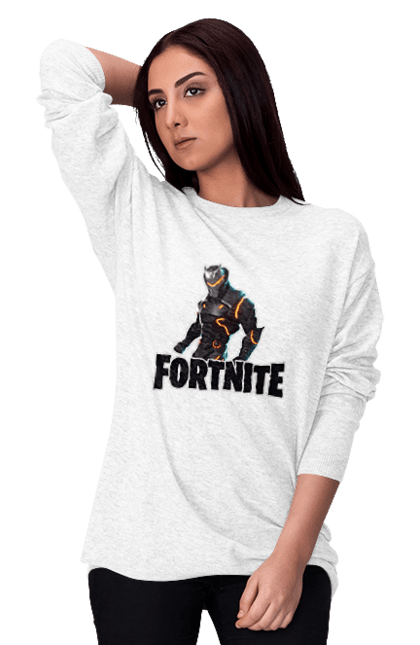 Світшот жіночий з принтом "Fortnite". Fortnite, гра, дитяча, игра, ігри, персонаж. CustomPrint.market