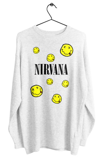 Світшот жіночий з принтом "Нірвана". Nirvana, альтернативний рок, гранж, курт кобейн, нірвана, панк рок, рок група, хард рок. futbolka.stylus.ua
