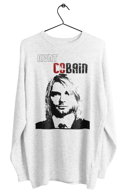 Світшот жіночий з принтом "Курт Кобейн". Cobain, kurt, kurt cobain, nirvana, гурт, кобейн, курт, курт кобейн, музика, нірвана, рок. futbolka.stylus.ua
