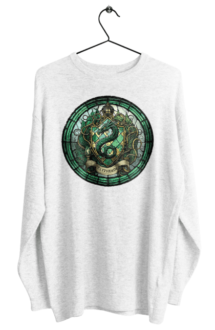 Світшот жіночий з принтом "Slytherin". Hogwarts legacy, playstation, ps5, гаррі поттер, грифіндор, слизерин, хогвартс, школа чаклунства. ART принт на футболках