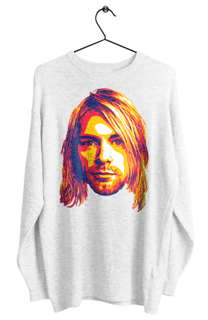 Світшот жіночий з принтом "Курт Кобейн". Cobain, kurt, kurt cobain, nirvana, гурт, кобейн, курт, курт кобейн, музика, нірвана. futbolka.stylus.ua