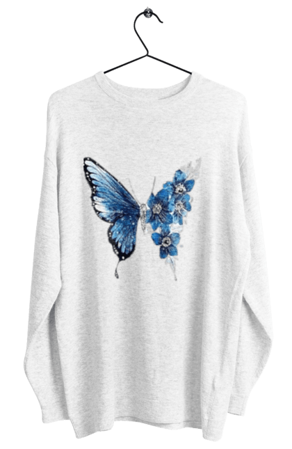 Світшот жіночий з принтом "Яскравий метелик". Купити, метелик, мода, новинка, яскрава. CustomPrint.market