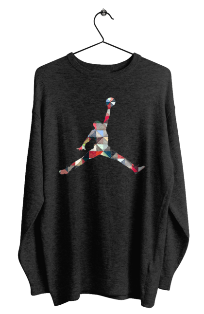 Світшот чоловічий з принтом "Джордан колорфул". Баскетбол, джордан, майкл джордан. ART принт на футболках